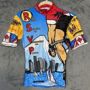 Vintage Cascade Cycling Jersey XS Bicycle Club RSVP 2004 Seattle To Vancouver BC